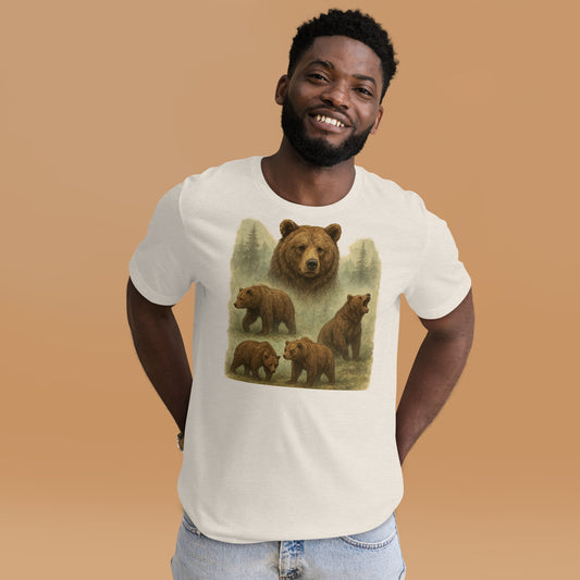 Vintage bear graphic t-shirt – retro unisex animal shirt for casual streetwear style