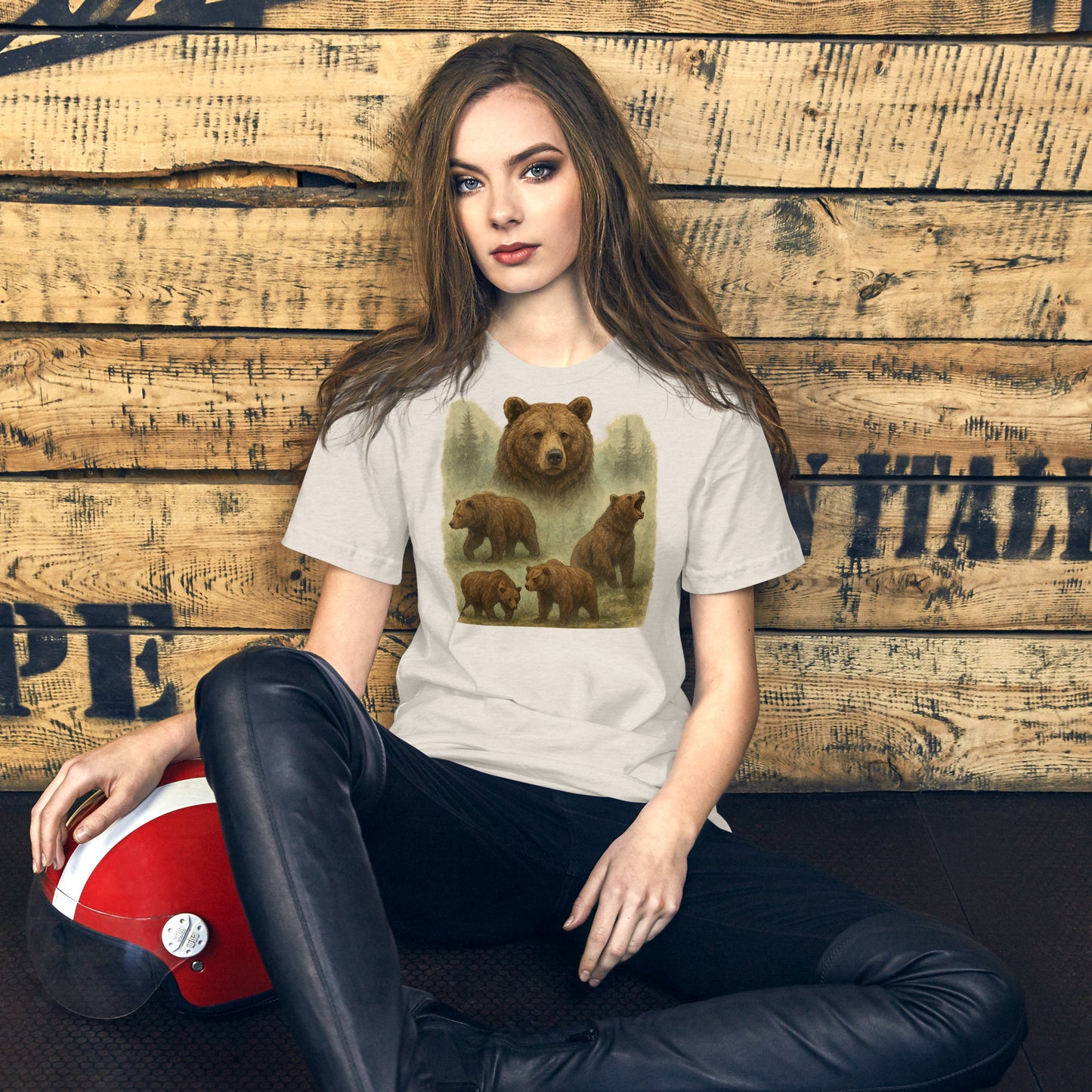 Retro bear design printed on unisex t-shirt – vintage animal streetwear fashion