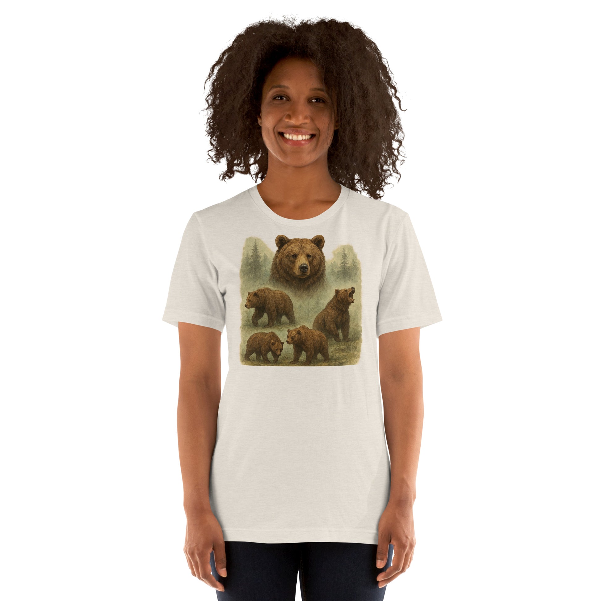 Vintage bear unisex tee – nostalgic wildlife graphic shirt for everyday wear